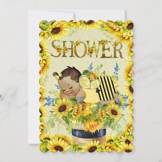 Invitation Précieuse au Baby shower (Devant)