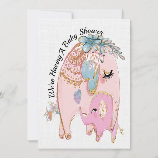 Invitation Précieuse au Baby shower (Devant)