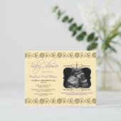 Invitation précieuse de baby shower de sonogramme (Debout devant)