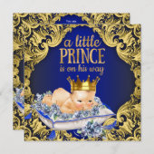 Invitation Précieux Baby shower Royal Prince (Devant / Derrière)