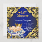 Invitation Précieux Baby shower Royal Prince (Dos)