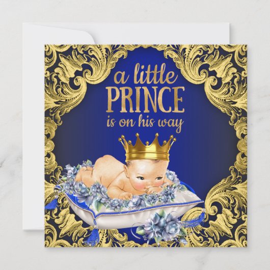 Invitation Précieux Baby shower Royal Prince (Devant)