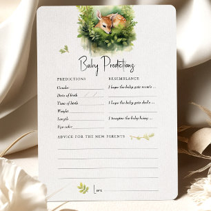 Invitation Prédictions Baby shower Jeu Conseil Cerf