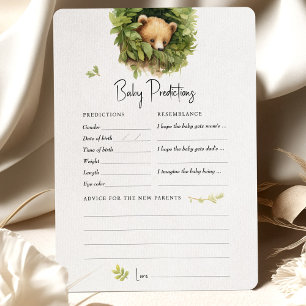 Invitation Prédictions Baby shower Jeu Conseil Ours
