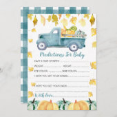 Invitation Prédictions citrouilles De Camion Pour Le Jeu Baby (Devant / Derrière)