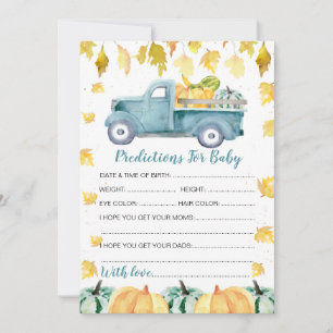 Invitation Prédictions citrouilles De Camion Pour Le Jeu Baby
