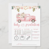 Invitation Prédictions du camion de citrouilles roses pour la (Devant)