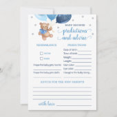 Invitation Prédictions et conseils pour bébé Baby shower Tedd (Devant)