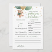 Invitation Prédictions et conseils pour bébé Baby shower Tedd (Devant)