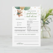 Invitation Prédictions et conseils pour bébé Baby shower Tedd (Debout devant)