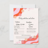 Invitation Prédictions et conseils rétros baby shower de jeu  (Devant)