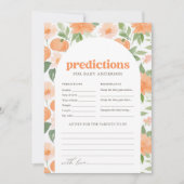 Invitation Prédictions et conseils sur le Baby shower Citroui (Devant)