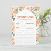 Invitation Prédictions et conseils sur le Baby shower Citroui (Debout devant)