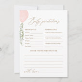 Invitation Prédictions et conseils sur le Baby shower de ball (Devant)