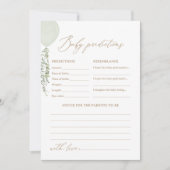 Invitation Prédictions et conseils sur le Baby shower de ball (Devant)