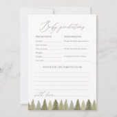 Invitation Prédictions et conseils sur le Baby shower des boi (Devant)