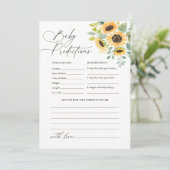 Invitation Prédictions et conseils sur le Baby shower du tour (Debout devant)