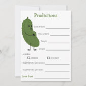 Invitation prédictions pour le jeu de baby shower bébé (Devant)