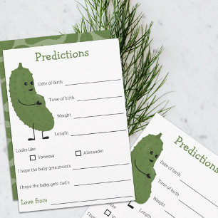 Invitation prédictions pour le jeu de baby shower bébé