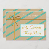 Invitation préférée de partie de choses (Devant / Derrière)