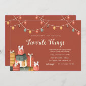 Invitation préférée d'échange de cadeau de choses (Devant / Derrière)