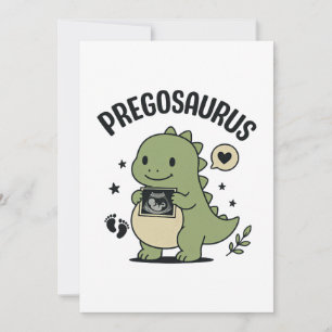 Invitation Pregosaurus Grossesse Maternité Cadeau Dino
