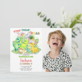 Invitation préhistorique personnalisé pour enfants (Debout devant)