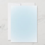 Invitation Premier 1er anniversaire aquarelle Dinosaure, bleu (Dos)