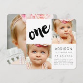 Invitation Premier 1er anniversaire de fête garçon fille Cart (Devant / Derrière)