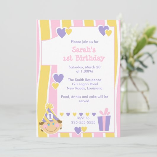 Invitation Premier anniversaire (Debout devant)