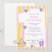 Invitation Premier anniversaire (Devant / Derrière)