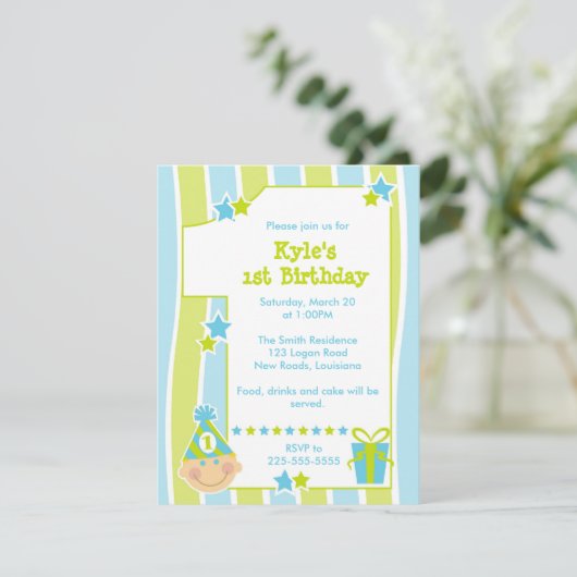 Invitation Premier anniversaire (Debout devant)