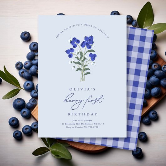 Invitation Premier Anniversaire Baie Bleuet