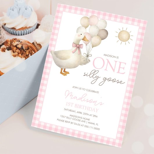 Invitation Premier Anniversaire Ballons Dinde Ridicule