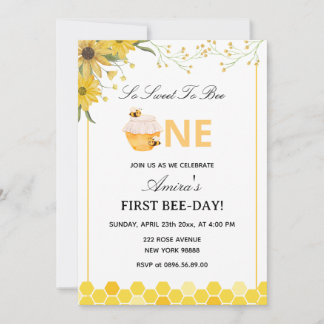 Invitation Premier anniversaire Bee Day