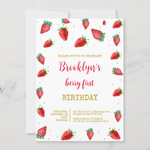 Invitation Premier anniversaire Berry Sweet