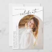 Invitation Premier anniversaire, Boho Photo BIrthday (Devant)