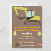 Invitation Premier anniversaire Boys de construction (Devant)