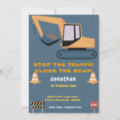 Invitation Premier anniversaire Boys de construction (Devant)