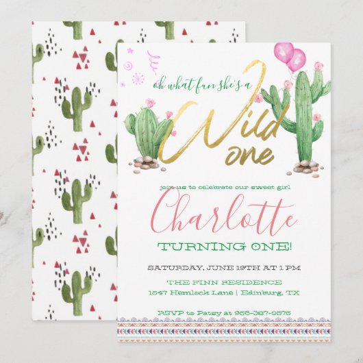 Invitation Premier anniversaire Cactus du Sud-Ouest (Devant / Derrière)