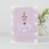 Invitation Premier Anniversaire Casse-noisette Snowflakes Aqu (Debout devant)