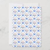 Invitation Premier Anniversaire Chinoiserie Ruffle Cake Bows (Dos)