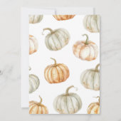 Invitation Premier anniversaire Citrouille Or et Orange Paste (Dos)