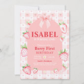 Invitation Premier Anniversaire Coquette Berry (Devant)