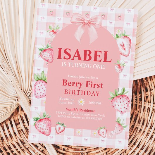 Invitation Premier Anniversaire Coquette Berry