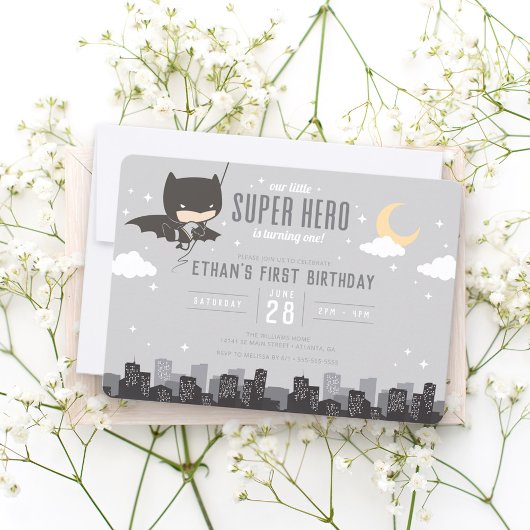 Invitation Premier anniversaire de Batman Super Hero