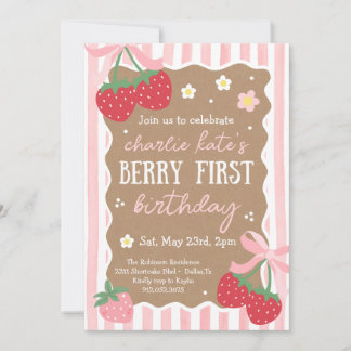 Invitation Premier anniversaire de Berry 1er anniversaire Pho
