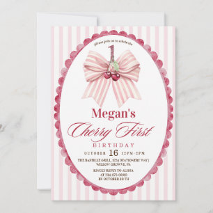 Invitation Premier anniversaire de Cherry