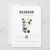 Invitation Premier Anniversaire de Cute Panda (Devant)