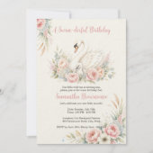 Invitation Premier Anniversaire de Cygne Mignon (Devant)